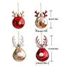 1Pce Pendant Christmas Decorations Family New Year's Party Color Painting Alien Ball Deer Head Ball