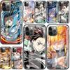 Стеклянный чехол Demon Slayer Anime для Apple iPhone 14 11 13 Pro 12 7 8 Plus SE 2022 XR X XS Max 6 6S, закаленный чехол для телефона