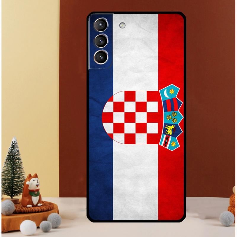 Чехол Флаг Хорватии для Samsung Galaxy S23 Ultra S24 S22 Note 20 Ultra 10 Plus S8 S9 S10 S20 S21 FE