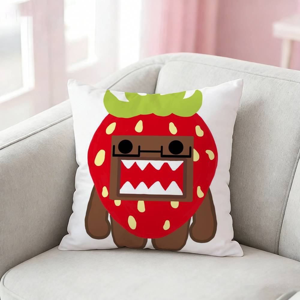 Cool Cute Domo-Kun Kawaii Pillow Case Pattern Printed Pillowcase For Living Room Sofa Cushion Cover