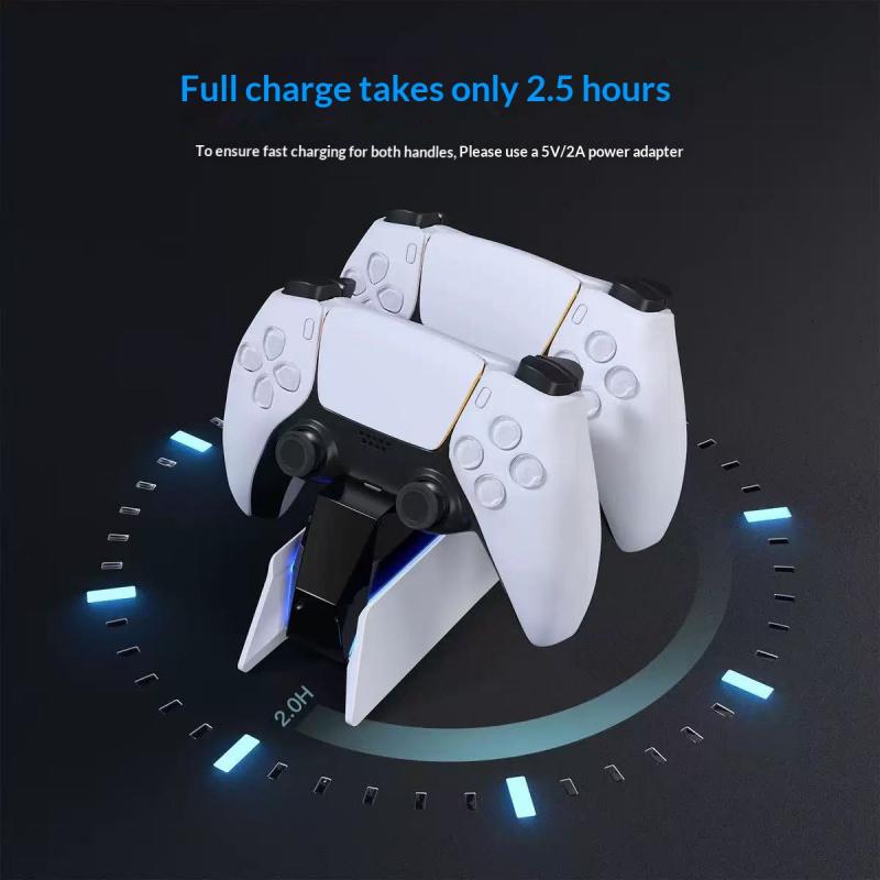 Для PS5 Type-C Станция зарядки DualSense Двойная док-станция Зарядная подставка для беспроводного игрового контроллера PlayStation 5 DualSense