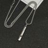 CANXING Simple Necklace Whistle Pendant Necklace Can Blow Men Women Hip Hop Punk Necklace Accessories
