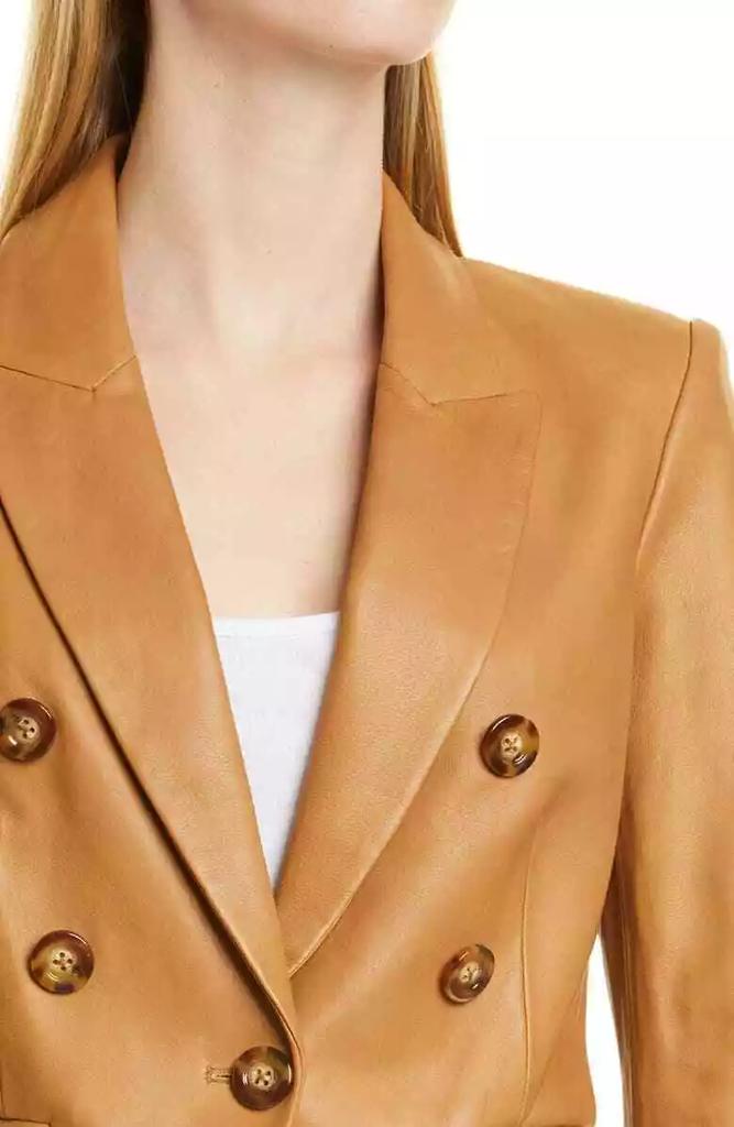 Натуральная кожа ягненка, новый стильный женский блейзер ручной работы для официальных вечеринок цвета коричневого цвета