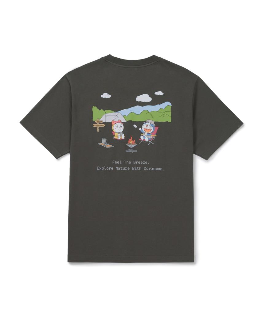 SNOWPEAK APPAREL [Snow Peak | Doraemon] Campfire Short Sleeve T-Shirt (S26Mufts95) Dark Khaki