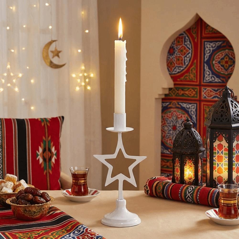 Vintage Stars Candle Holder Handicraft Hollow Candle Holders Modern Candle Stand Dining Table