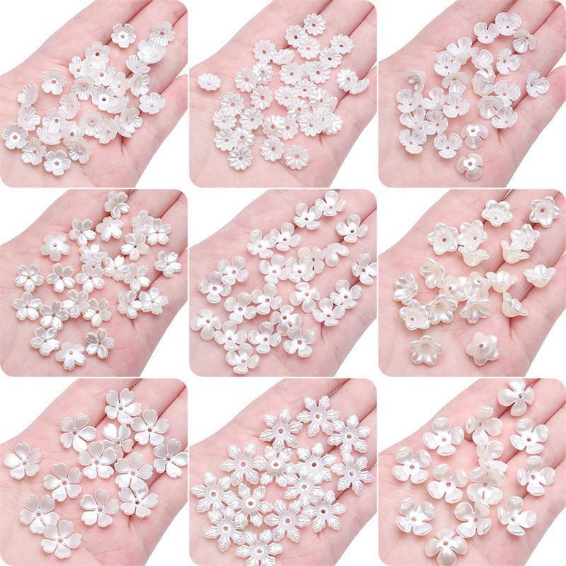 Handmade ABS Imitation Pearl Spacer Beads: Petal Design for DIY Bracelets, Necklaces, Earrings, and Clothing