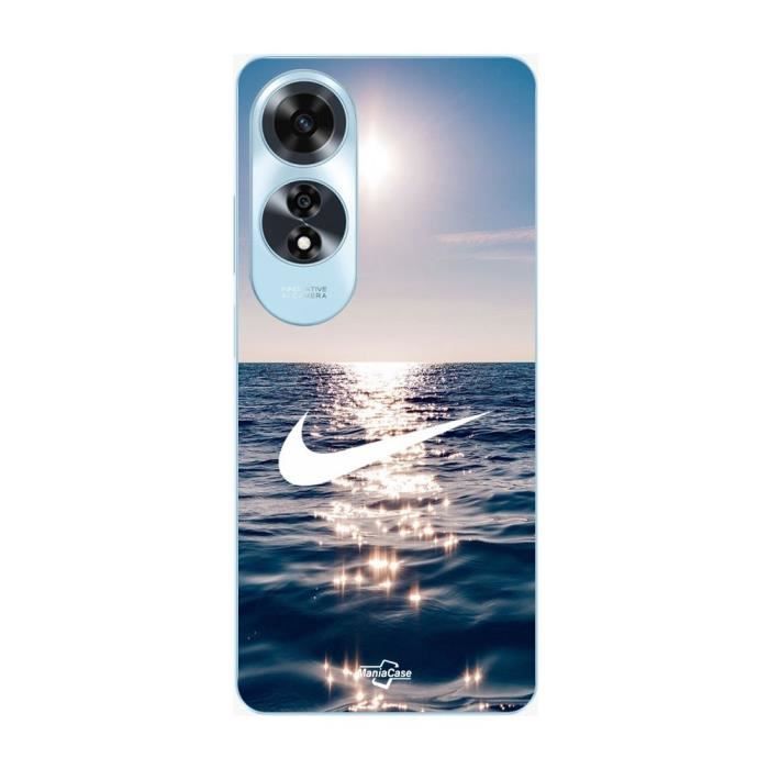 Coque pour Oppo A60 - MANIACASE - Logo Nike - Souple - Blanc - Mer et Soleil