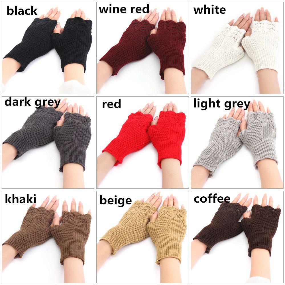 Зимние эластичные мягкие митенки без пальцев, вязаные перчатки, толстые теплые гетры