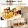 Large Capacity Expandable Step Storage Rack Bamboo Model Display Stand  For Kitchen
