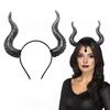 Devil Horns Headband Halloween Gothic Goat Horn Hairband Cosplay Hair Hoop Accessories for Halloween Party Dress Up