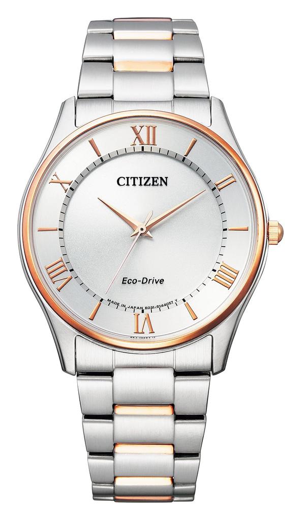 CITIZEN Eco-Drive EM0404-51A Women's Watch Pink Gold Stainless Steel Sapphire Crystal Solar Powered 5ATM Water Resistant Ladies Wristwatch