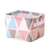 Foldable Storage Basket with Handles Waterproof Large Capacity Cotton Linen Printed Multifunctional Home Office Nursery Laundry Closet Organizer Bin