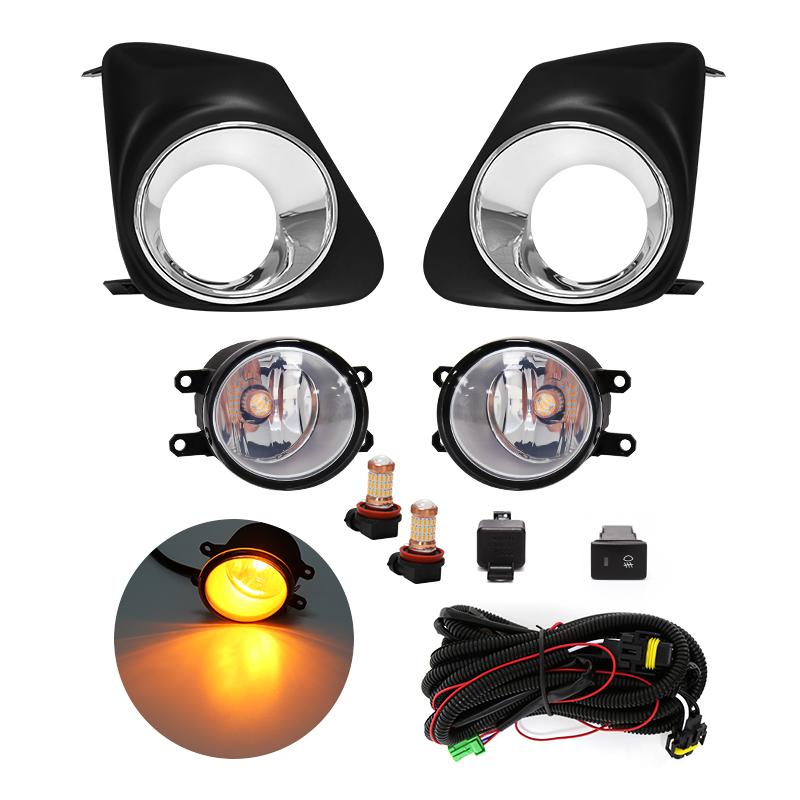 Для Toyota Corolla Altis 2011 2012 2013 Противотуманные фары Дневные ходовые огни Хромированные провода Реле переключателя