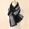 Winter Plaid Scarf Design Men Cashmere Pashmina Warm Shawl Lady Wrap Tassel Scarves Knitted Thick Blanket