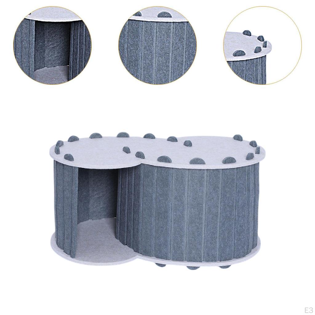 Туннель для кошачьих игр, пещера с 2 отверстиями, дышащая, всесезонная игровая площадка, удобный съемный чехол