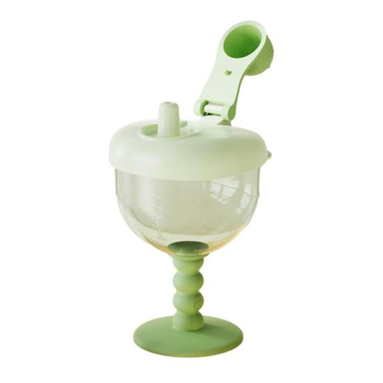 Бокал с крышкой, трубочкой и мерными делениями. Герметичная дорожная кружка. Детская поилка для вечеринок, дней рождений и использования на открытом воздухе.