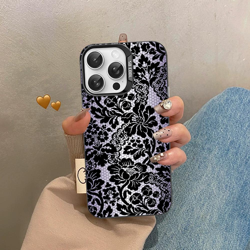 Чехол для телефона в кружевном стиле для крутой девушки, для IPhone 16 15 14 13 12 11 Pro Max X XR XSMAX 8 7 Plus, матовый, ударопрочный задний чехол