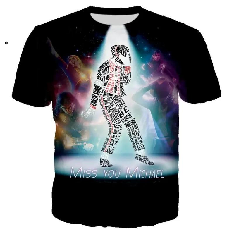 Michael Jackson Printed 3D T-shirt Unisex Summer Casual Streetwear