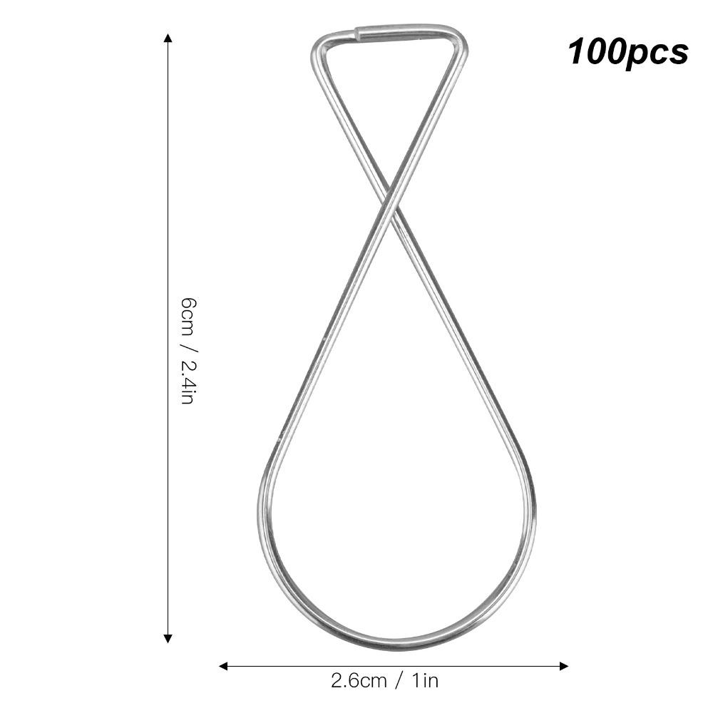 100Pcs Galvanized Steel Hanging Hook Eight-shaped Galvanized Steel Hook Home Storage