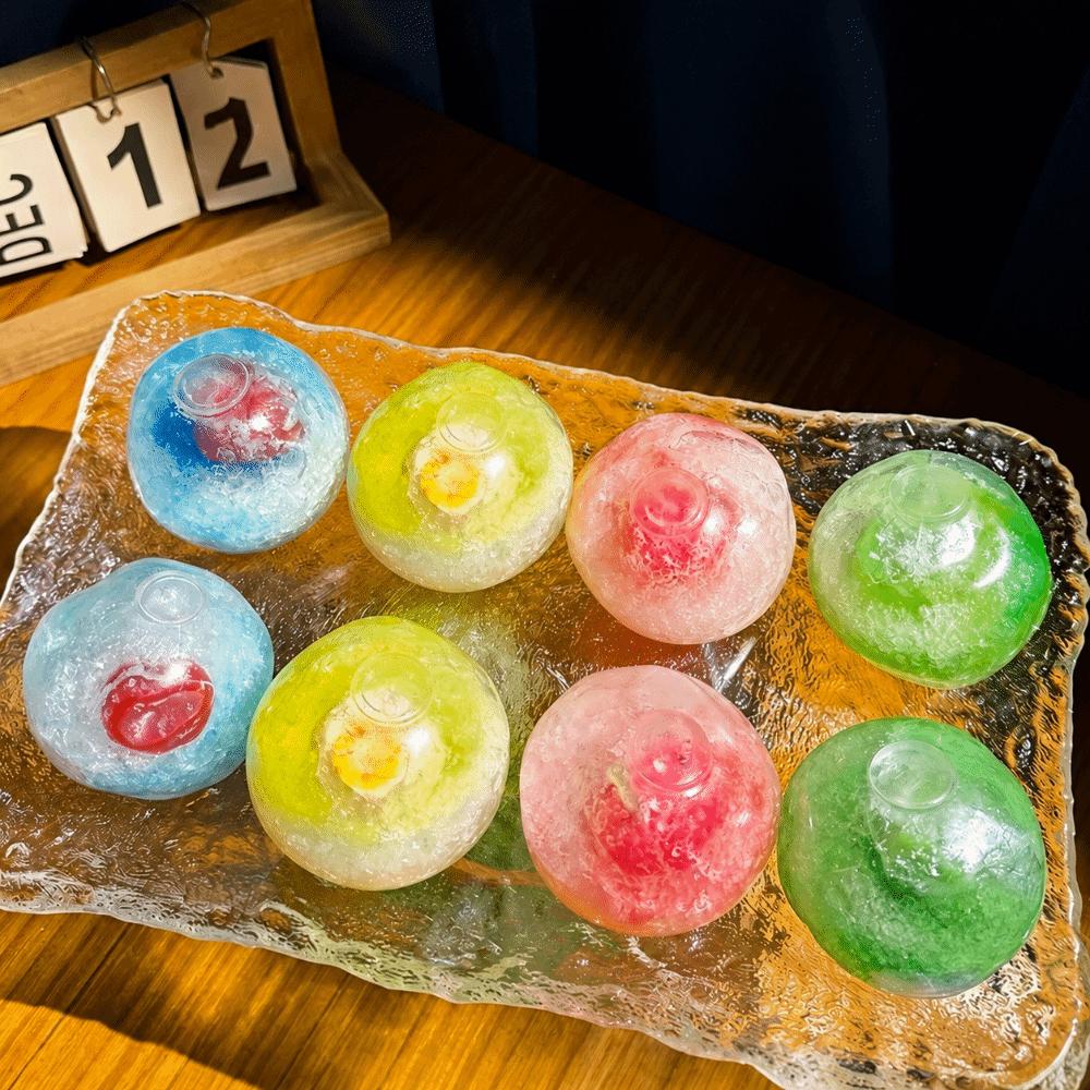 Fruit Style Crushed Ice Sand Ball Shapeable Crushed Ice Squeeze Ball Stress Relief Toy Adults