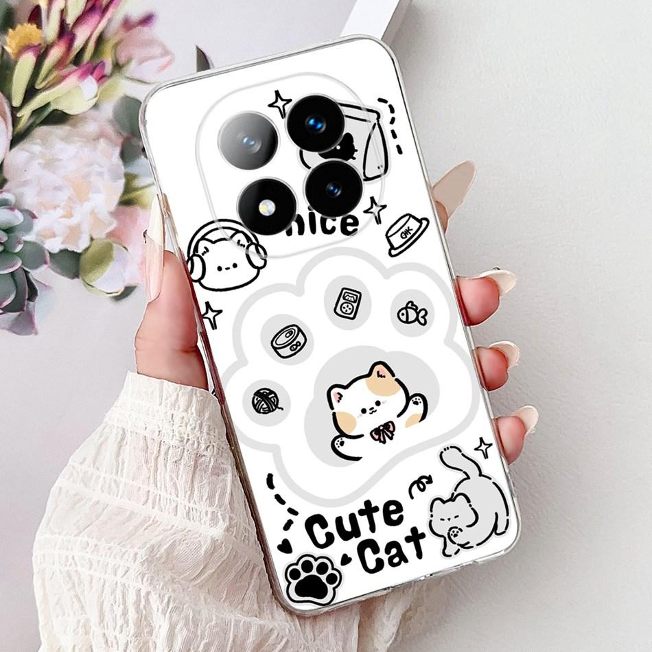 For Xiaomi Redmi Note 14 Pro+ Elegant Floral Butterfly Phone Case For Redmi Note14 Pro Plus 5G Soft Silicone TPU Cases