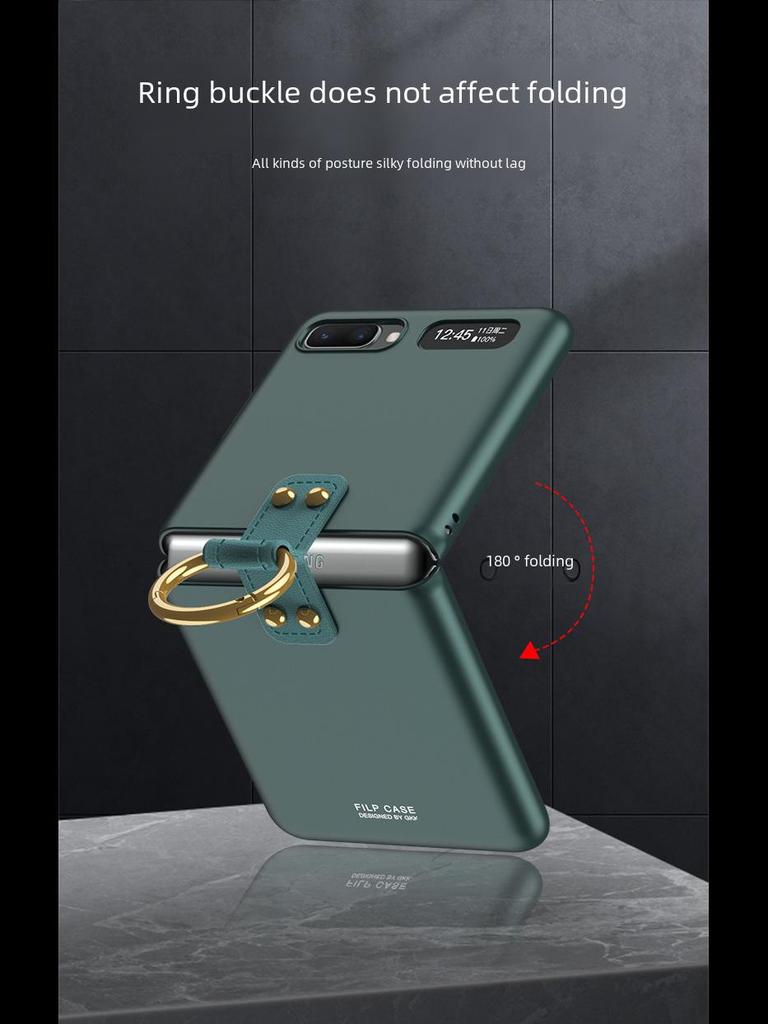 «Тонкий кожаный магнитный чехол для Samsung Z Flip6/5, Z Flip4/3 — складной, беспроводная зарядка, защита от падений»