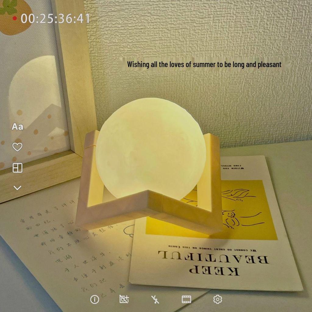 3D Moon Lamp Night Light - Creative Bedroom Gift for Girlfriend or Best Friend's Birthday