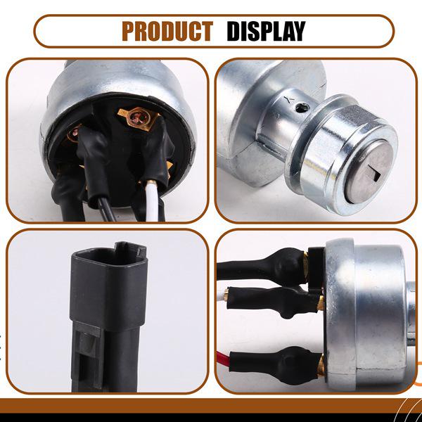 Ignition Switch with Key for Caterpillar Models: 277B, 246, 262, and 232B. Model Number: 142-8858.