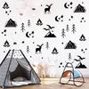 Настенные наклейки для кемпинга Лесная тематика макет Украшение дома гостиной спальни детской комнаты самоклеящиеся настенные наклейки