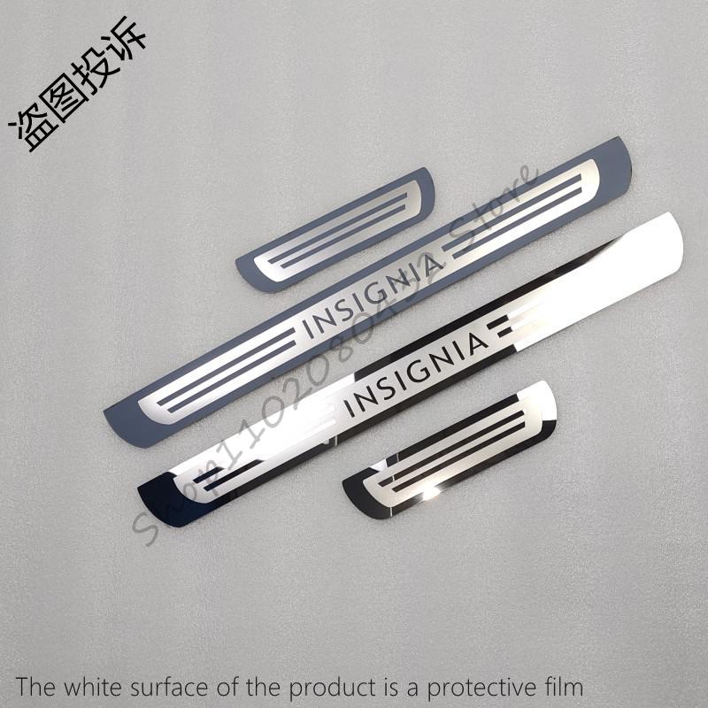 cdnjv6 4pcs/lot For 2013-2020 Vauxhall Opel Insignia ultra-thin door sill cover stainless steel car Accessories