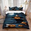 3Pcs Halloween Night Adventure Bedding Set Quilt Cover Pillowcase Home Christmas Halloween Gift 1 Duvet Cover 2 Pillowcase S1515