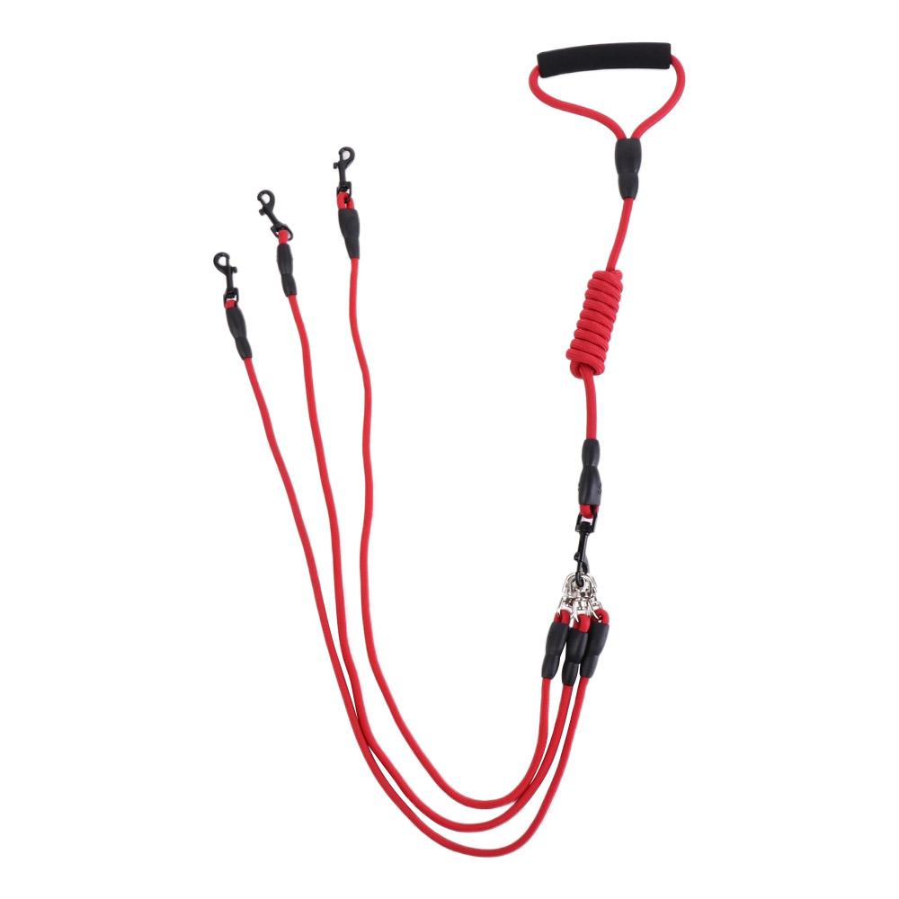 With Foam Handle 2/3/4 Way Pet Leash Adjustable Nylon Two Heads Dogs Leash Durable 120CM Dogs Traction Rope Outdoor