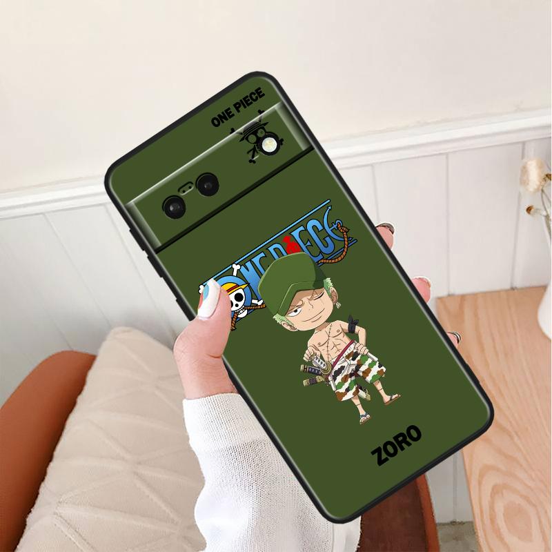 Цельный противоударный чехол Luffys для Google Pixel 8 7A 6A 5A 5 4 4A XL Pro 5G, черный чехол для телефона, мягкий чехол для телефона Fundas Capa