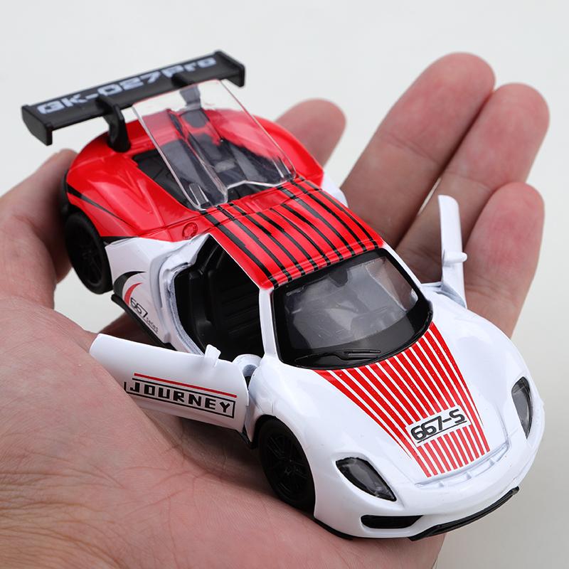 Упакованная 1.36 сплав 918 инерционная гоночная машинка для трека, детская игрушка, подарок на день рождения, стильные контрастные цвета, игрушка из сплава.