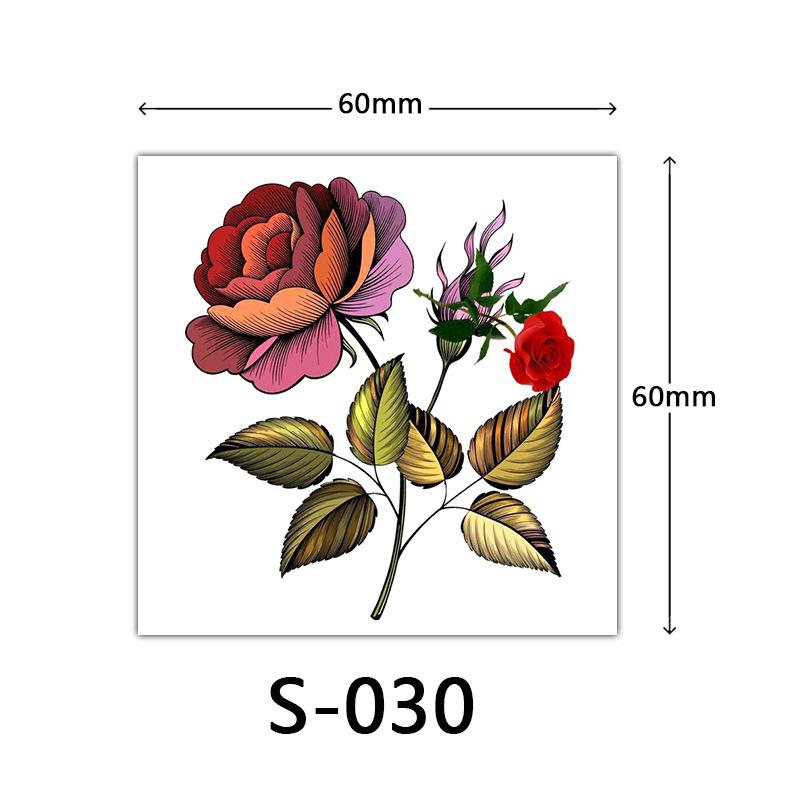 Маленькая наклейка-тату с цветком женская 3D цветная наклейка-тату роза лотос бабочка цветок тату