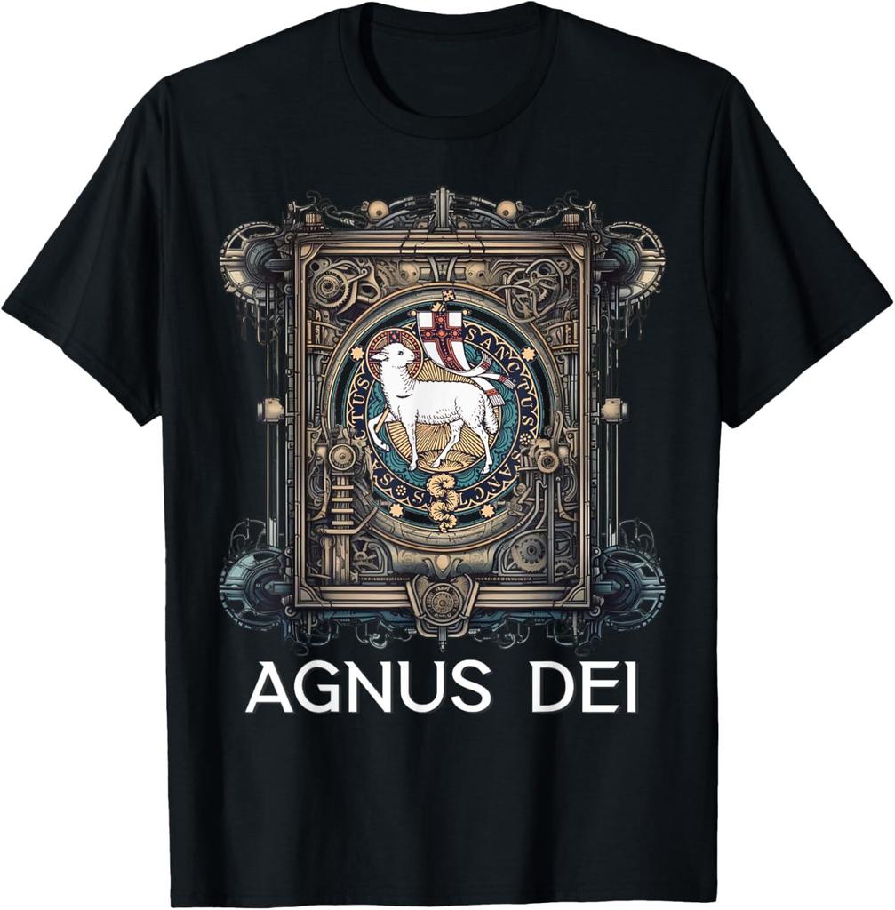 НОВЫЙ ОГРАНИЧЕННЫЙ Agnus Dei Sanctus Традиционный Латинский Католический Футболка Мужские Женские Футболки Топ Топы Футболка