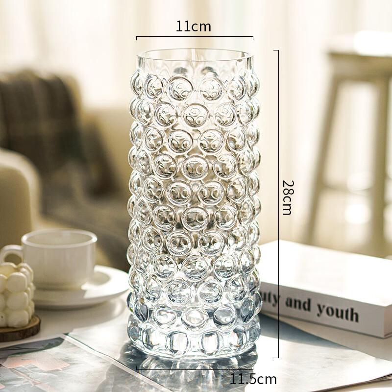 Rui Jie Nordic Light Luxury Waterdrop Bubble Glass Vase