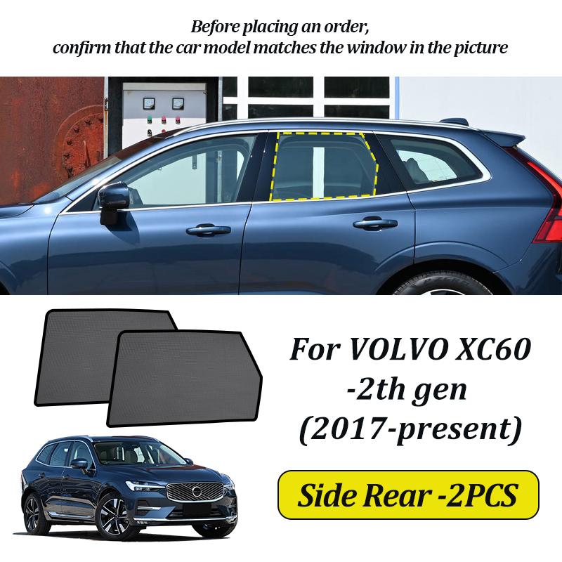 LINNUNU Для VOLVO XC60 2008-2017-2025 Магнитная автомобильная шторка от солнца Занавеска на лобовое стекло Боковая шторка от солнца Аксессуары для защиты от УФ-излучения