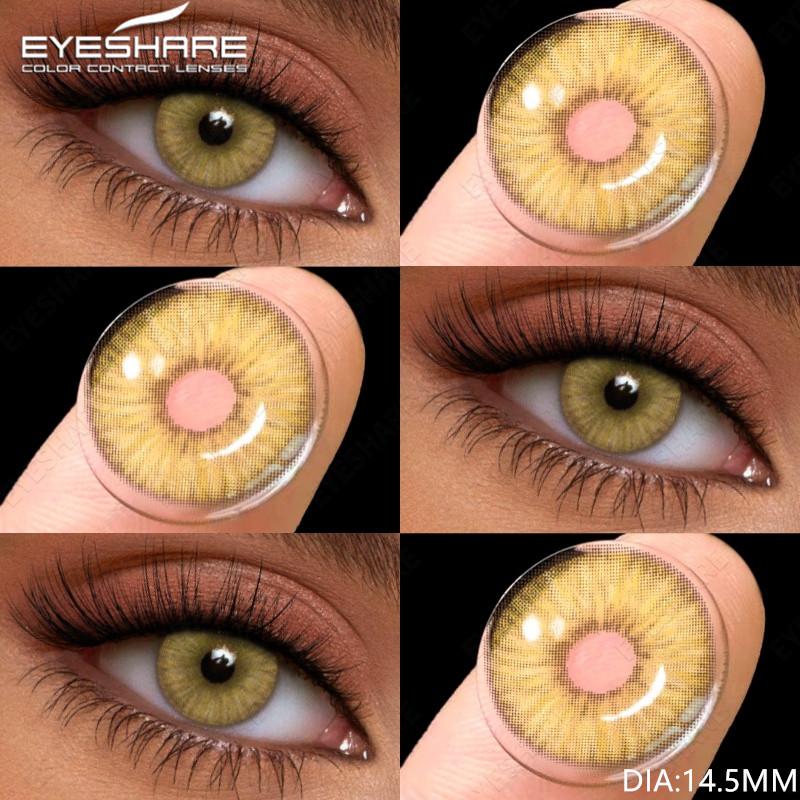 Eyeshare 1Pair Colored Contact Lenses for Eyes ESTONIA Gray Pupils Brown Color Lens Blue Eye Contacts Yearly Cosmetics