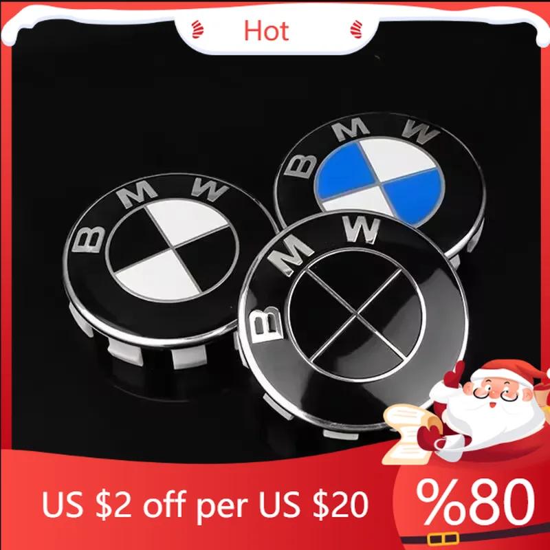 LRIMO1 New 2025 4PCS Wheel Center Caps 68mm 56mm Blue white hubcap for BMW E46 E90 E30 F10 F30 X5 X3 E39 F25 E60 E91 E87 M Car Accessor