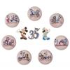 Disney Resort 35th Anniversary Happiest History Pattern Can Badge Pin Set Mickey and Others Pin Badge Can Badge Resort Limited Celebration! &