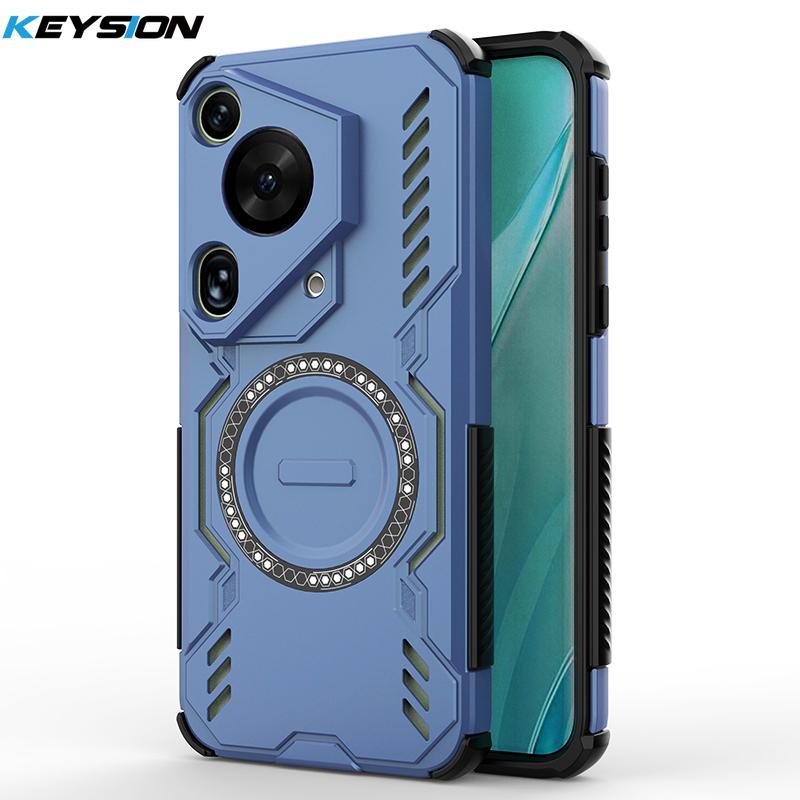 KEYSION Чехол с полым рассеивателем тепла для Huawei Pura 70 Pro+ Магнитное охлаждение Ударопрочный чехол для телефона Huawei Pura 70 Ultra