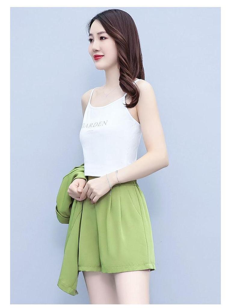 2025 Summer Korean Style Women's Thin Suit: Chic Blazer and Shorts Set