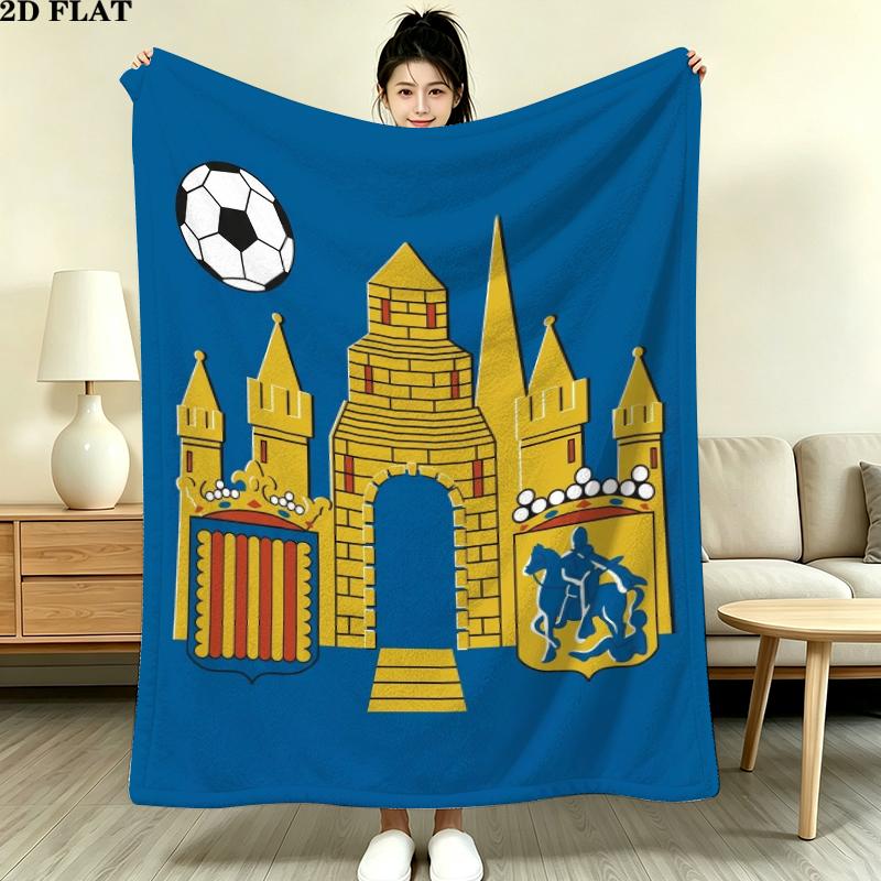 Kvc Westerlo Print Flannel Blanket, High quality Comfortable for All Seasons, Home Decor, Warmth and Comfort, Perfect for Christmas Gifts