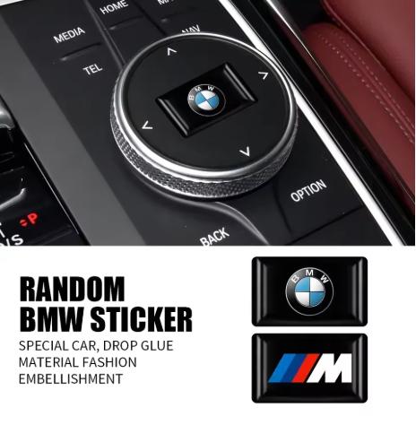 BBIK2 4pcs Car Decor Stickers Multi-size Optional For BMW M Performance M3 G20 E36 X6 G30 X3 M5 Soft Adhesive Ornament Modified Decals