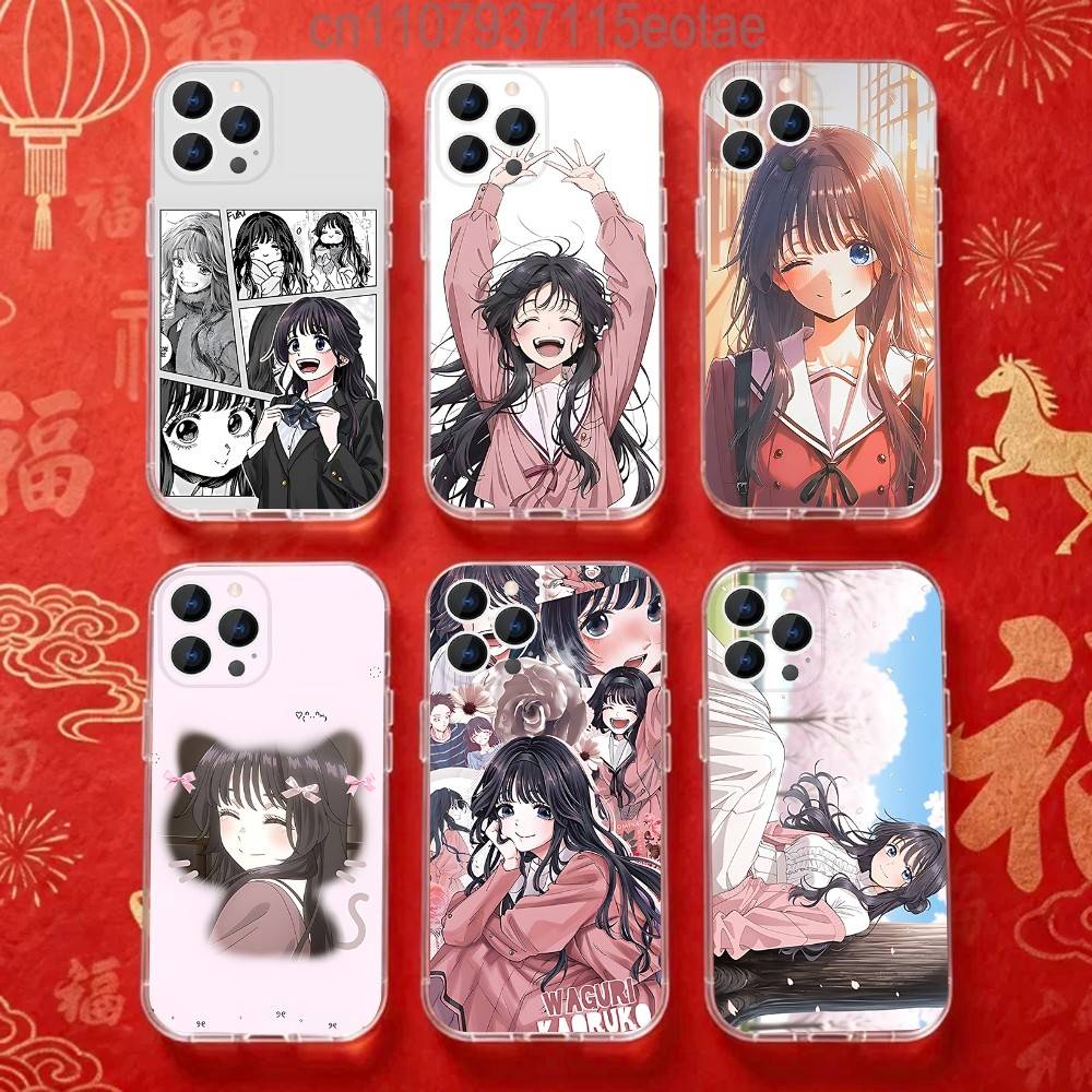 АНIME Kaoruko W-Waguri Прозрачный чехол для телефона подходит для iPhone 11 12 13 14 15 16 17 Pro Max Plus X XS XR SE E Mini Защитный чехол