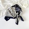 71Cm silk scarf women's high-end sense European and American hot-selling printed fashion scarf retro paisley cashew flower satin square scarf