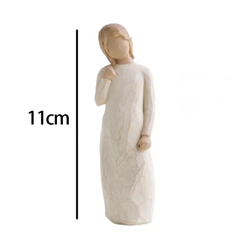 Сцена Рождества в скандинавском стиле, деревянные скульптуры, семейный орнамент, семейная статуэтка из смолы, поделки, свадебный подарок для украшения дома