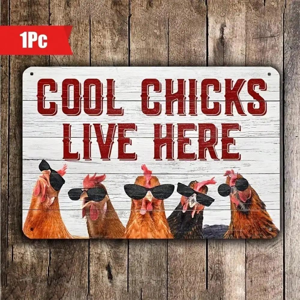 PoultryPride Metal Sign 30x20cm Farm Decor Rustic Chicken Coop Garden Wall Art