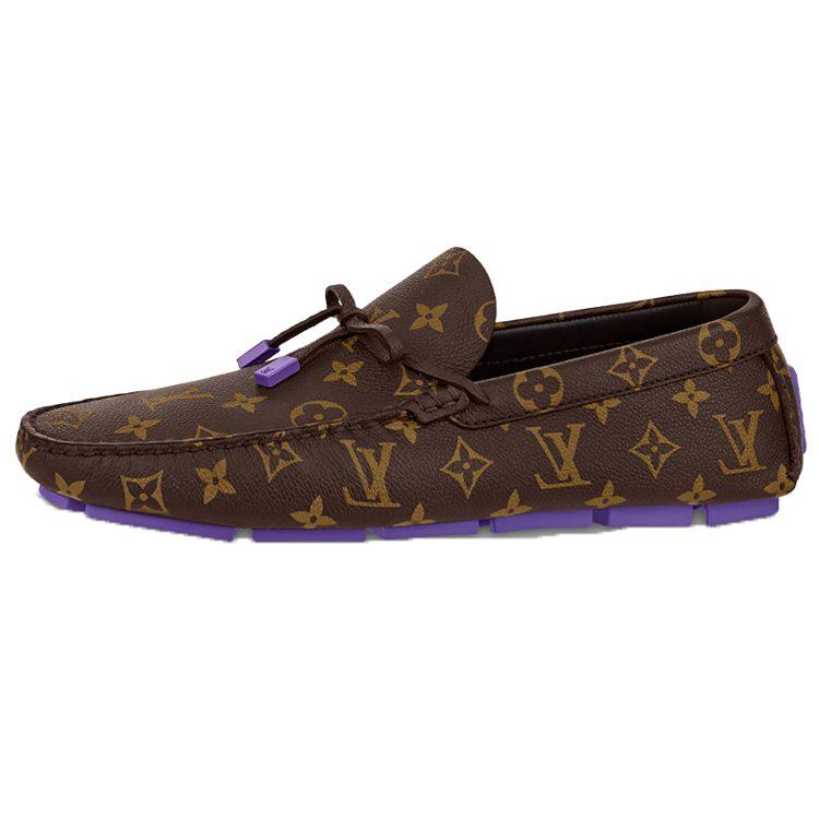 Louis Vuitton Мужские удобные повседневные туфли водителя, коричневые 1AAF2A